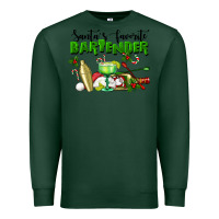 Sports Green Santa's Favorite Bartender Premium Sweatshirt - LillyAllenDesigns