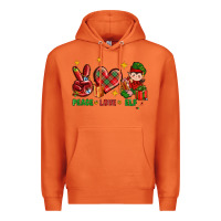 Carrot Peace Love Elf Christmas Premium Hoodie - BundleAndBundleShop