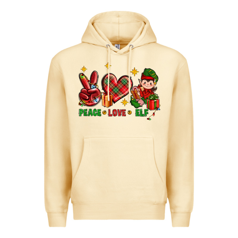 Peace Love Elf Christmas Premium Hoodie by BundleAndBundleShop | Teevron