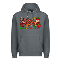 Rock Peace Love Elf Christmas Premium Hoodie - BundleAndBundleShop
