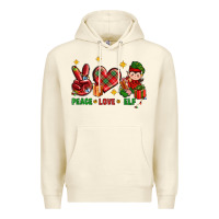 Sandshell Peace Love Elf Christmas Premium Hoodie - BundleAndBundleShop