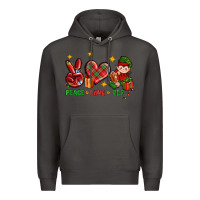Smoke Peace Love Elf Christmas Premium Hoodie - BundleAndBundleShop