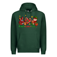 Sports Green Peace Love Elf Christmas Premium Hoodie - BundleAndBundleShop