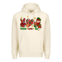 Tofu Peace Love Elf Christmas Premium Hoodie - BundleAndBundleShop