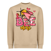 Mushroom Bee Mine Valentines Day Heavyweight Sweatshirt - OliviaCreatesArt