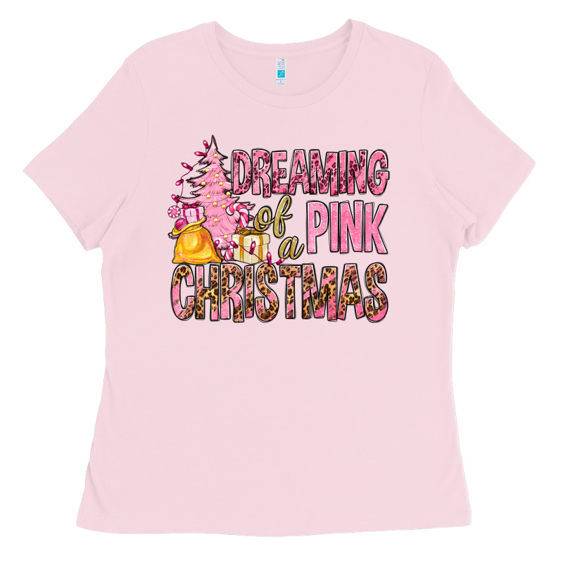 Dreaming Of A Pink Christmas Ladies Tee by BundleAndBundleShop | Teevron