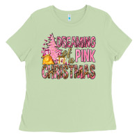 Matcha Dreaming Of A Pink Christmas Ladies Tee - BundleAndBundleShop