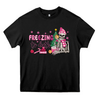 Black freezing to death skeleton Heavy Core Tee - MaliasSmallBusiness