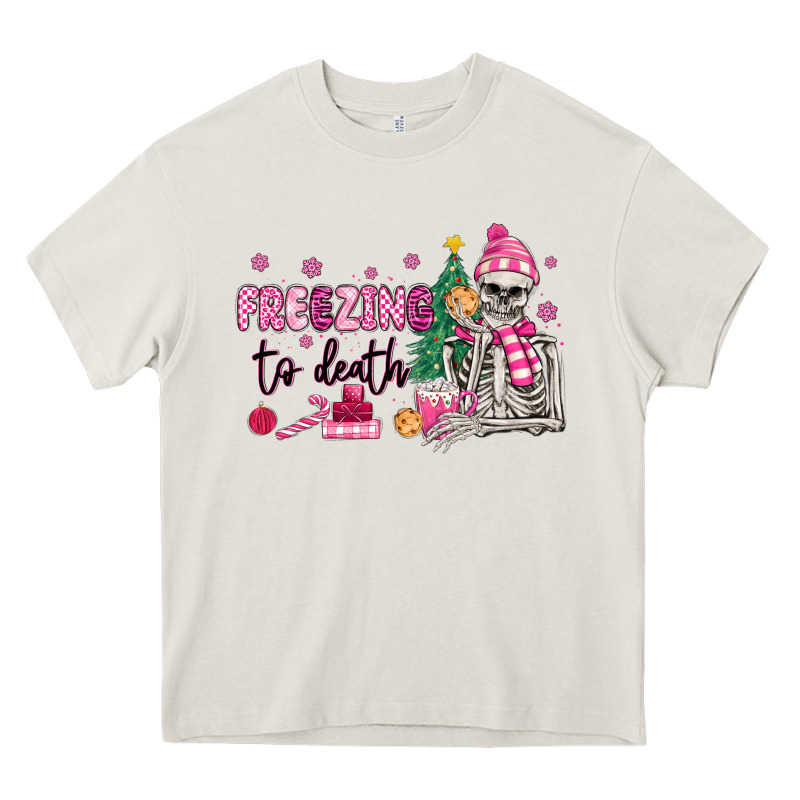 Freezing To Death Skeleton Heavy Core Tee by MaliasSmallBusiness | Teevron