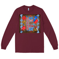 Burgundy American nurse Long Sleeve Tee - TumblerDesignByShophia