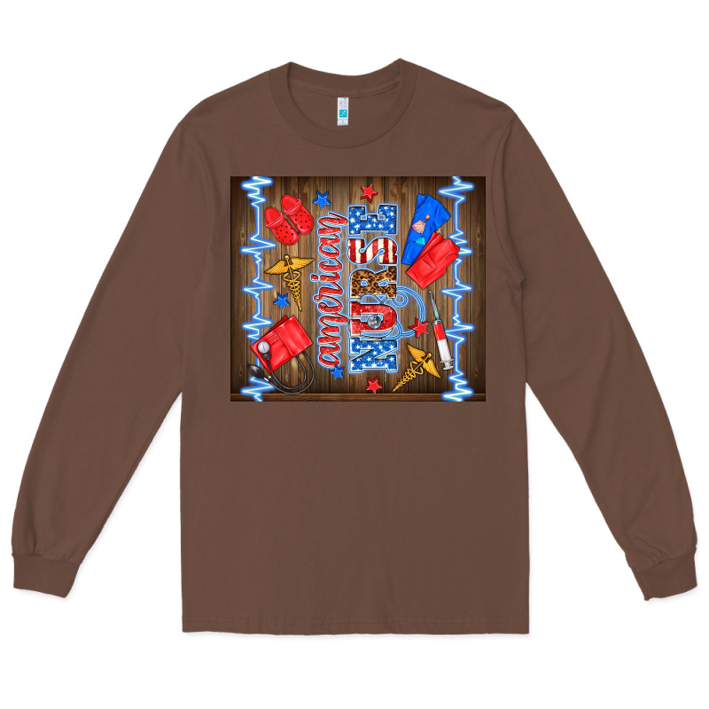 American Nurse Long Sleeve Tee by TumblerDesignByShophia | Teevron