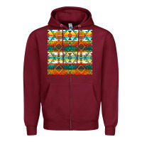 Burgundy native american aztec seamless pattern 1 Zipper Hoodie - BundleAndBundleShop