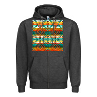 Charcoal Heather native american aztec seamless pattern 1 Zipper Hoodie - BundleAndBundleShop
