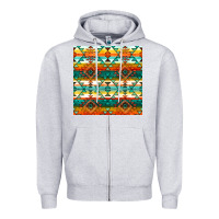Heather Grey native american aztec seamless pattern 1 Zipper Hoodie - BundleAndBundleShop