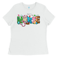 White Easter Nurse Ladies Tee - BundleAndBundleShop