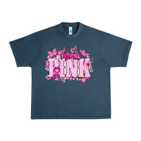 Midnight Navy Think pink Urban Heavy Tee - NancyCooperArtShop