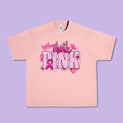 Think Pink Urban Heavy Tee Designed By Nancycooperartshop