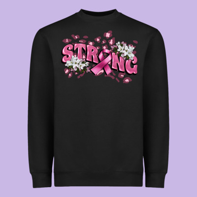 Strong Cancer Awareness Heavyweight Sweatshirt Designed By Fadigitalartstudio