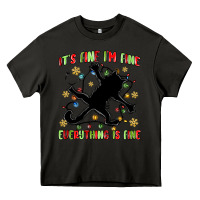 Asphalt it's fine i'm fine everything is fine Heavy Core Tee - MaliasSmallBusiness