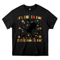 Black it's fine i'm fine everything is fine Heavy Core Tee - MaliasSmallBusiness