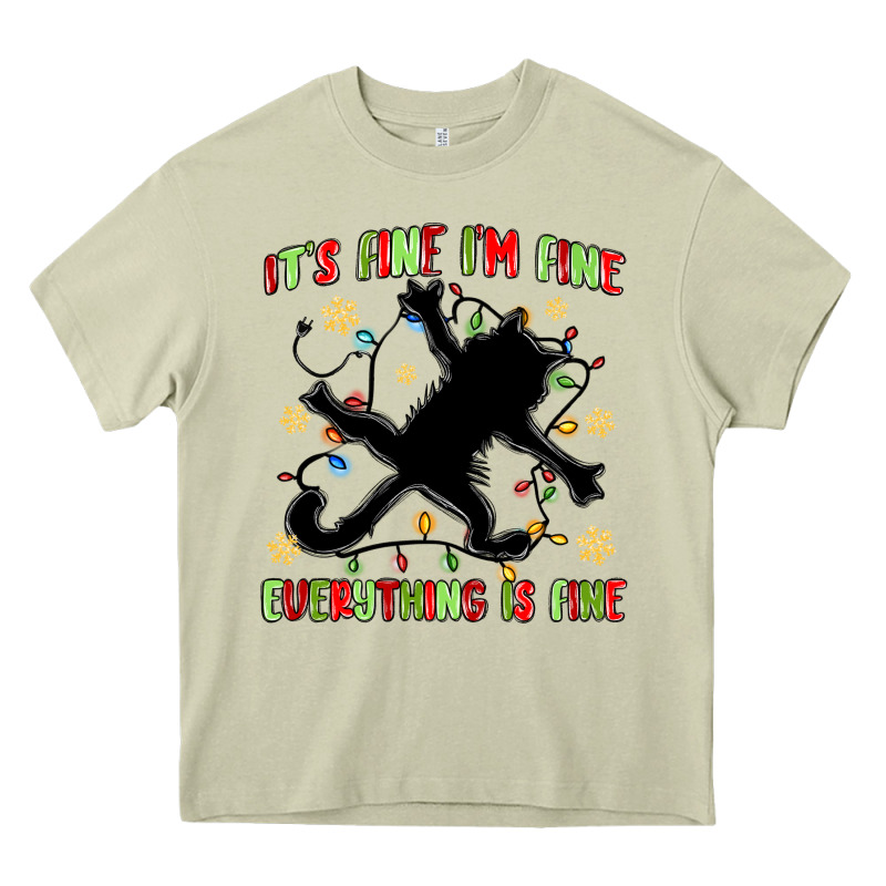 It's Fine I'm Fine Everything Is Fine Heavy Core Tee by MaliasSmallBusiness | Teevron