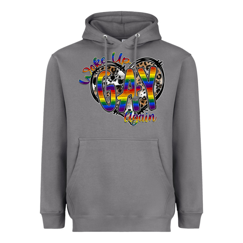 Woke Up Gay Again Heavyweight Hoodie by SublimationCraftShop | Teevron