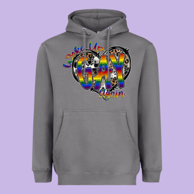 Woke Up Gay Again Heavyweight Hoodie Designed By Sublimationcraftshop