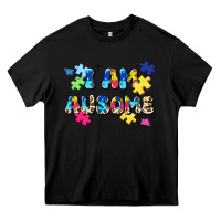 Black i am ausome Heavy Core Tee - JahusDesignShop