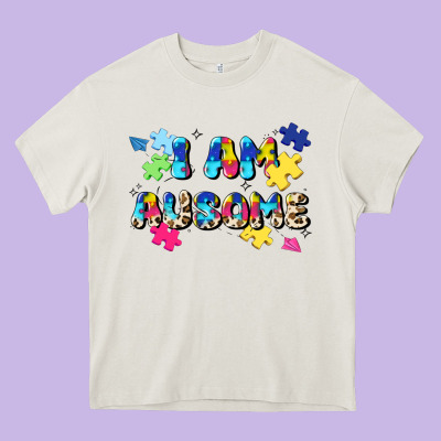 I Am Ausome Heavy Core Tee Designed By Jahusdesignshop