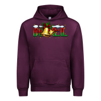 Mauve Wine noel Christmas bells Urban Hoodie - BarkalooDesign