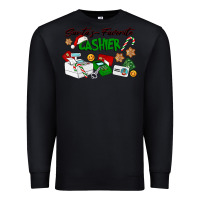 Black Santa's Favorite Cashier Premium Sweatshirt - LillyAllenDesigns