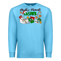 Ocean Blue Santa's Favorite Cashier Premium Sweatshirt - LillyAllenDesigns
