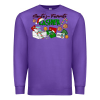 Purple Santa's Favorite Cashier Premium Sweatshirt - LillyAllenDesigns