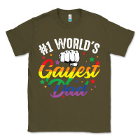 Army Green 1 worlds gayest dad funny fathers day lgbt pride r Classic Tee - tuanDangUi