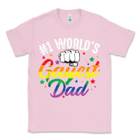 Bubblegum Pink 1 worlds gayest dad funny fathers day lgbt pride r Classic Tee - tuanDangUi