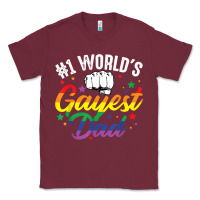 Burgundy 1 worlds gayest dad funny fathers day lgbt pride r Classic Tee - tuanDangUi