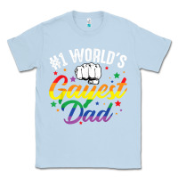 Dusty Blue 1 worlds gayest dad funny fathers day lgbt pride r Classic Tee - tuanDangUi