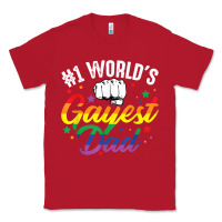 Red 1 worlds gayest dad funny fathers day lgbt pride r Classic Tee - tuanDangUi