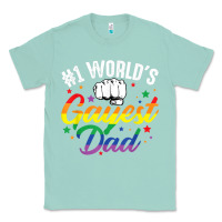 Seafoam 1 worlds gayest dad funny fathers day lgbt pride r Classic Tee - tuanDangUi