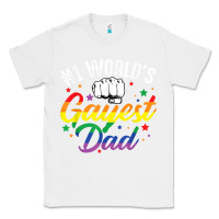White 1 worlds gayest dad funny fathers day lgbt pride r Classic Tee - tuanDangUi