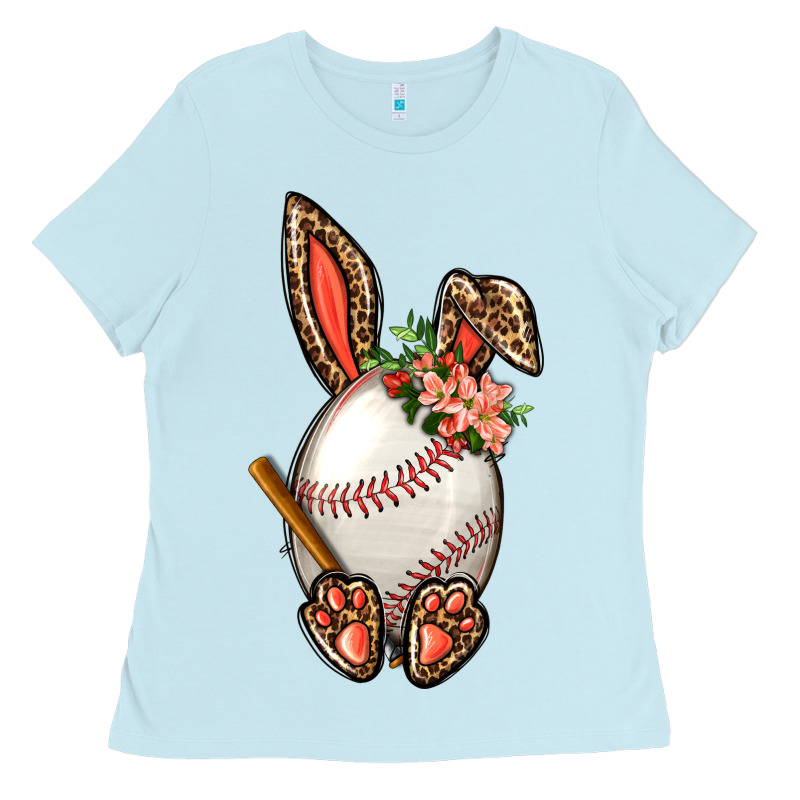 Baseball Easter Bunny Ladies Tee by BundleAndBundleShop | Teevron