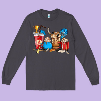 Hockey Coffee Cup Long Sleeve Tee Designed By Howdyjamesfarm