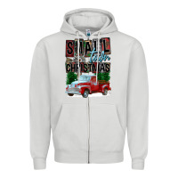 Dove Grey Small Town Christmas Zipper Hoodie - FaDigitalArtStudio