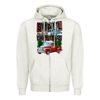 Oatmeal Heather Small Town Christmas Zipper Hoodie - FaDigitalArtStudio