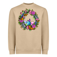 Mushroom Easter Ocaliptus spring flowers Heavyweight Sweatshirt - OliviaCreatesArt