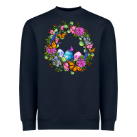Navy Easter Ocaliptus spring flowers Heavyweight Sweatshirt - OliviaCreatesArt