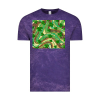 Cloud Purple shamrock leopard Vintage Tee - RanaPortraitStore