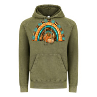 Vintage Olive Rainbow Thankful with Gemstone Vintage Hoodie - texasbilliewilder