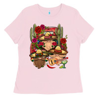Bubblegum Pink Mexican Gnomies Truck Ladies Tee - BundleAndBundleShop