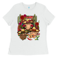 White Mexican Gnomies Truck Ladies Tee - BundleAndBundleShop